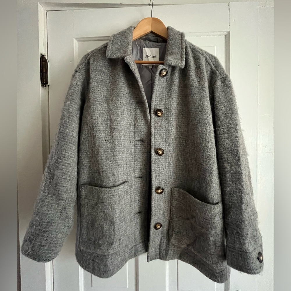 Madewell Brushed Alpaca Blend Shirt Jacket